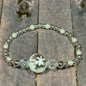 14K Silver Plated Snowflake Bracelet